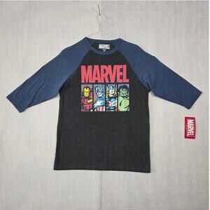 Marvel Mens Avengers T-Shirt 3/4 Sleeve Men's Size SM, NWT